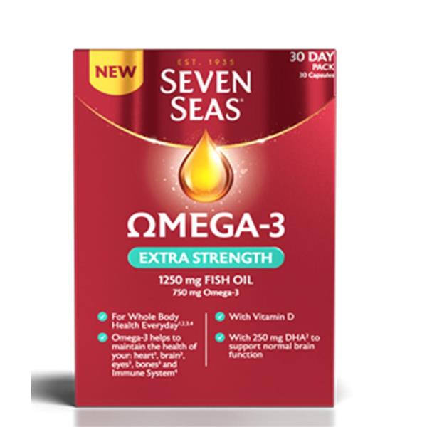 SEVEN SEAS OMEGA 3 EXTRA STRENGTH 30 McCartan's Pharmacy