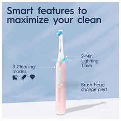 ORAL-B iO SERIES 3 GIFT EDITION ELECTRIC TOOTHBRUSH + TRAVEL CASE - PINK - ONLINE SPECIAL