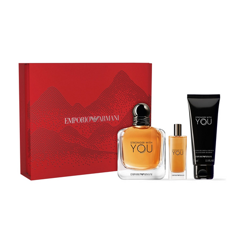 EMPORIO ARMANI STRONGER WITH YOU 100ML EDT 3PCE GIFT SET