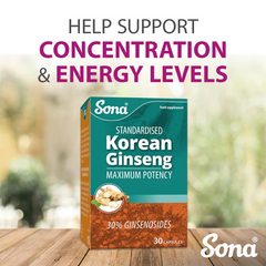 SONA Korean Ginseng - Ginseng extract capsules - 30 PACK