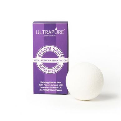 EPSOM SALTS BATH FIZZERS WITH LAVENDER ULTRAPURE - 2X100G - ONLINE SPECIAL