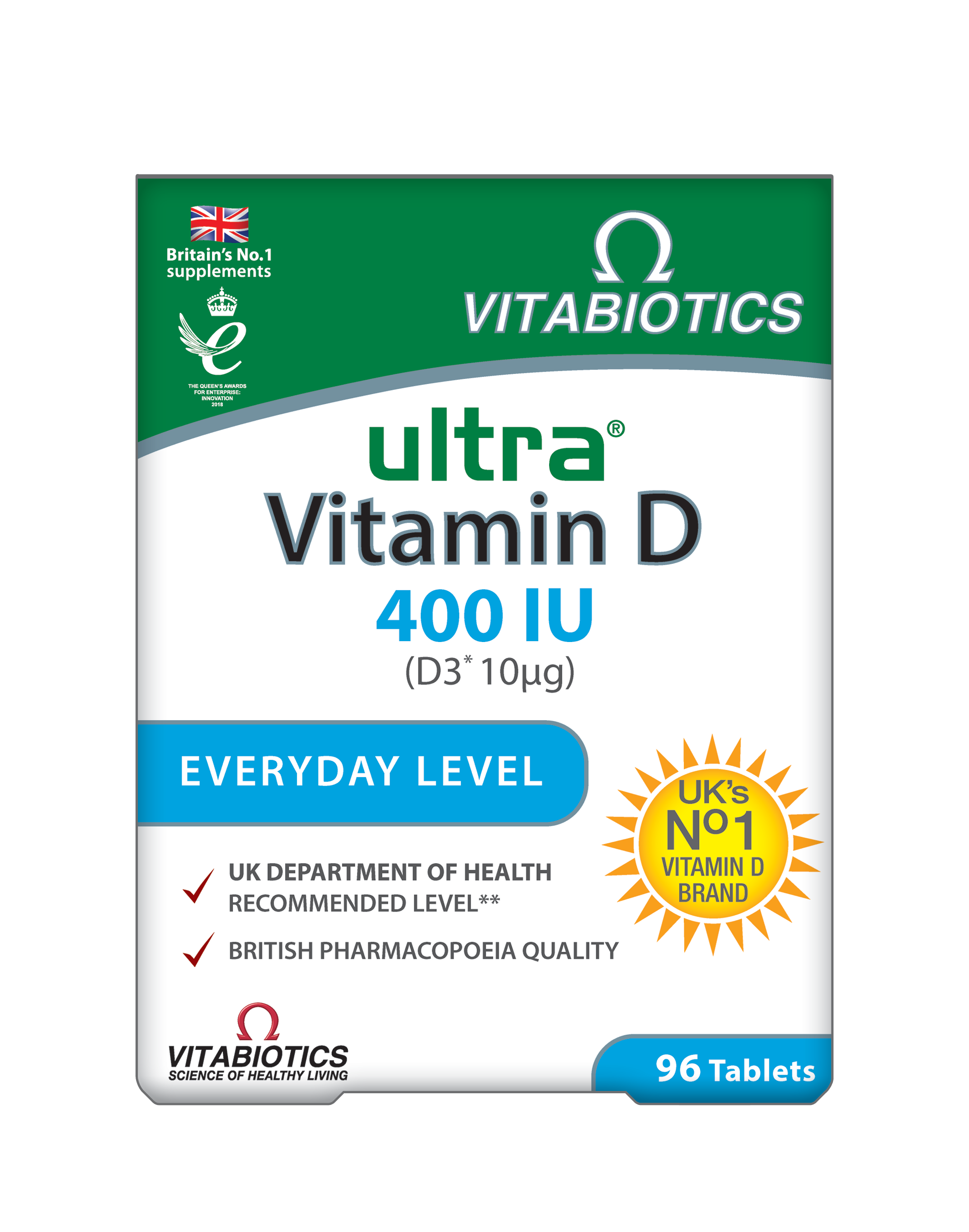 VITABIOTICS ULTRA D3 (400IU) 10UG 96'S
